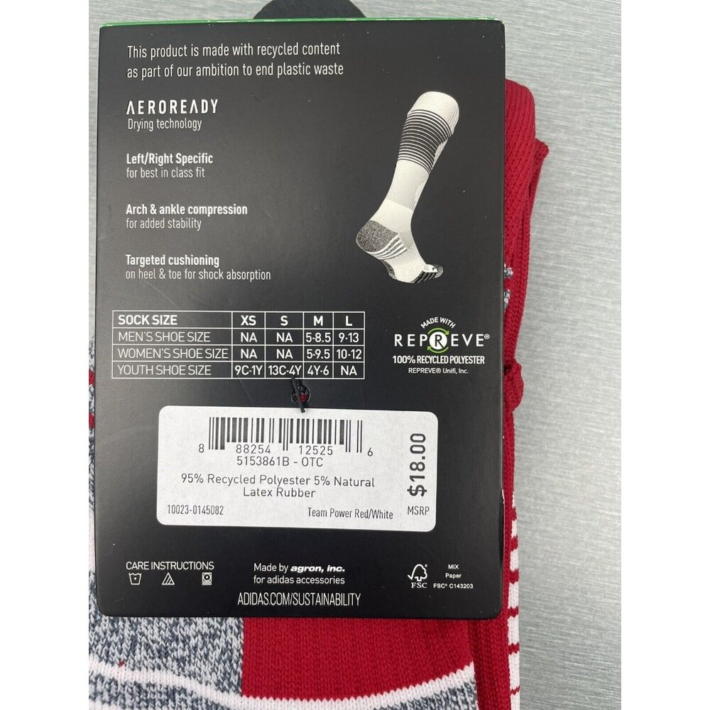 Youth ADIDAS SOCCER SOCKS TEAM SPEED SIZE SMALL 13C-4Y - Picture 3 of 3